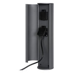 POWERPOINT - Buitenstopcontact zuil - Stopcontacten met penaarde - Type E -  FR, BE, POL, SVK & CZE norm - Ø 10 cm - IP44 ? Antraciet