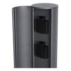 POWERPOINT - Buitenstopcontact zuil - Stopcontacten met penaarde - Type E -  FR, BE, POL, SVK & CZE norm - Ø 10 cm - IP44 ? Antraciet
