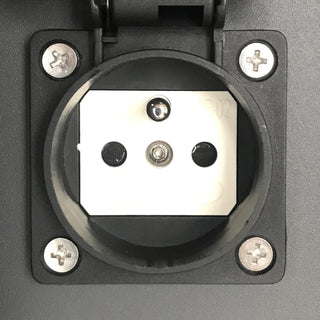 POWERPOINT - Buitenstopcontact zuil - Stopcontacten met penaarde - Type E -  FR, BE, POL, SVK & CZE norm - Ø 10 cm - IP44 ? Antraciet