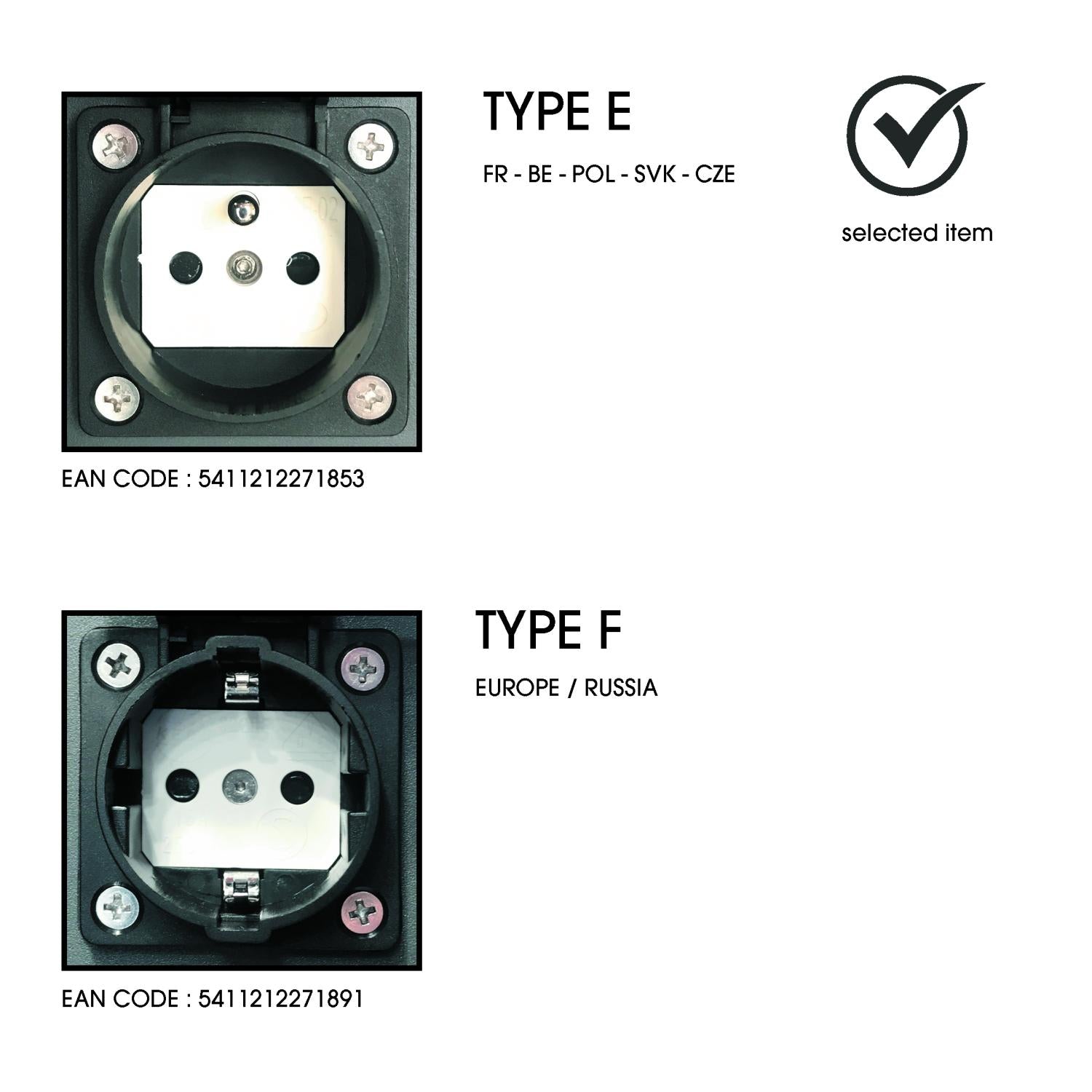 POWERPOINT - Buitenstopcontact zuil - Stopcontacten met penaarde - Type E -  FR, BE, POL, SVK & CZE norm - Ø 10 cm - IP44 ? Antraciet