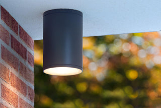 TUBIX - Spot plafonnier Intérieur/Extérieur - Ø 10,8 cm - 1xE27 - IP54 - Anthracite