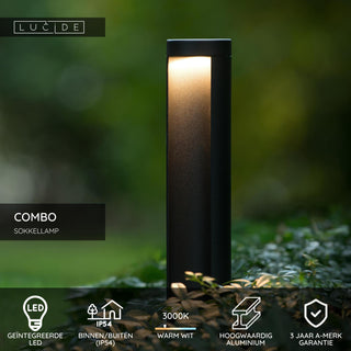 COMBO - Pedestal light - Ø 9 cm - LED - 1x9W 3000K - IP54 - Black