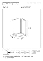 CLAIRE - Wandlamp Binnen/Buiten - 1xE27 - IP54 - Wit