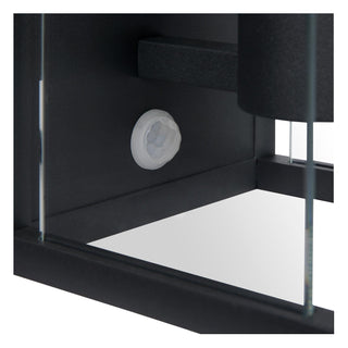CLAIRE - Wandlamp Binnen/Buiten - 1xE27 - IP54 - Beweging & dag/nacht sensor - Antraciet