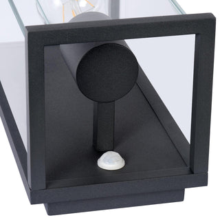 CLAIRE - Wandlamp Binnen/Buiten - 1xE27 - IP54 - Beweging & dag/nacht sensor - Antraciet