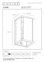 CLAIRE - Wandlamp Binnen/Buiten - 1xE27 - IP54 - Beweging & dag/nacht sensor - Antraciet
