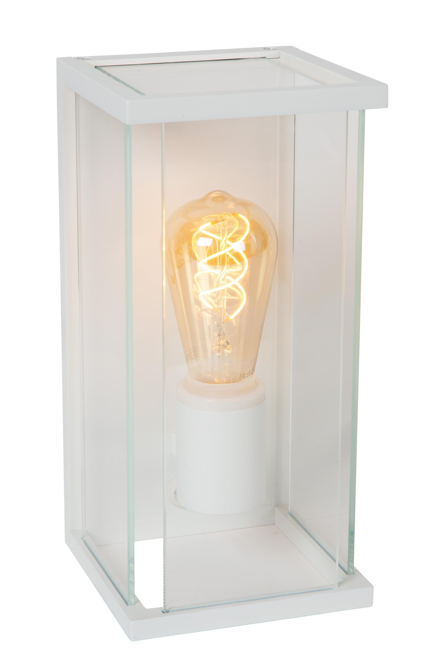 CLAIRE - Wandlamp Binnen/Buiten - 1xE27 - IP54 - Beweging & dag/nacht sensor - Wit