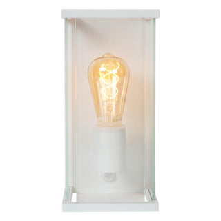 CLAIRE - Wandlamp Binnen/Buiten - 1xE27 - IP54 - Beweging & dag/nacht sensor - Wit