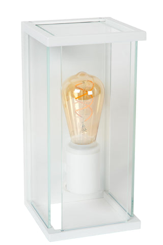 CLAIRE - Wandlamp Binnen/Buiten - 1xE27 - IP54 - Beweging & dag/nacht sensor - Wit