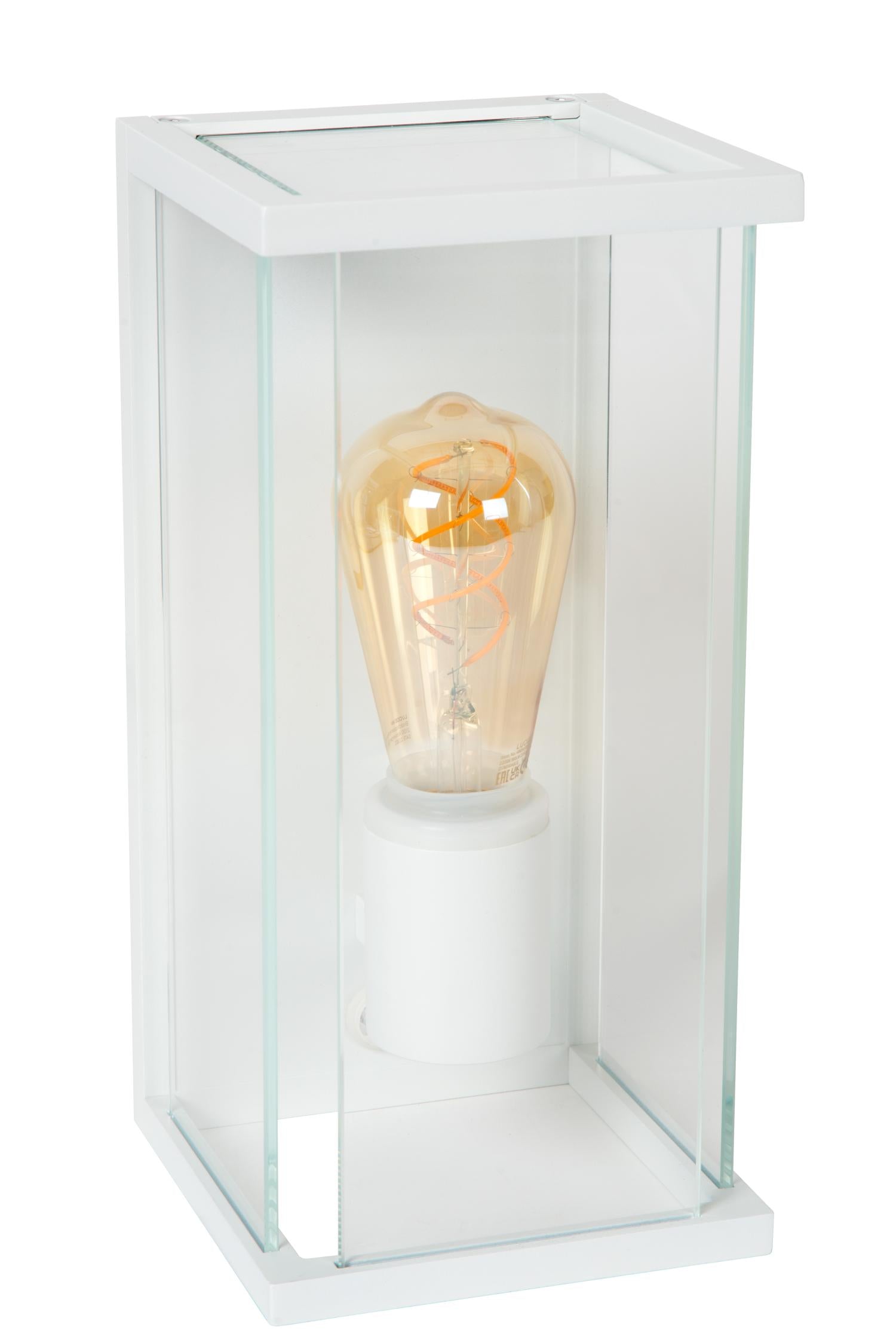 CLAIRE - Wandlamp Binnen/Buiten - 1xE27 - IP54 - Beweging & dag/nacht sensor - Wit