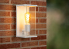 CLAIRE - Wandlamp Binnen/Buiten - 1xE27 - IP54 - Beweging & dag/nacht sensor - Wit