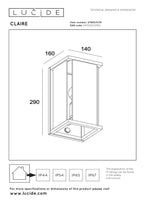 CLAIRE - Wandlamp Binnen/Buiten - 1xE27 - IP54 - Beweging & dag/nacht sensor - Wit
