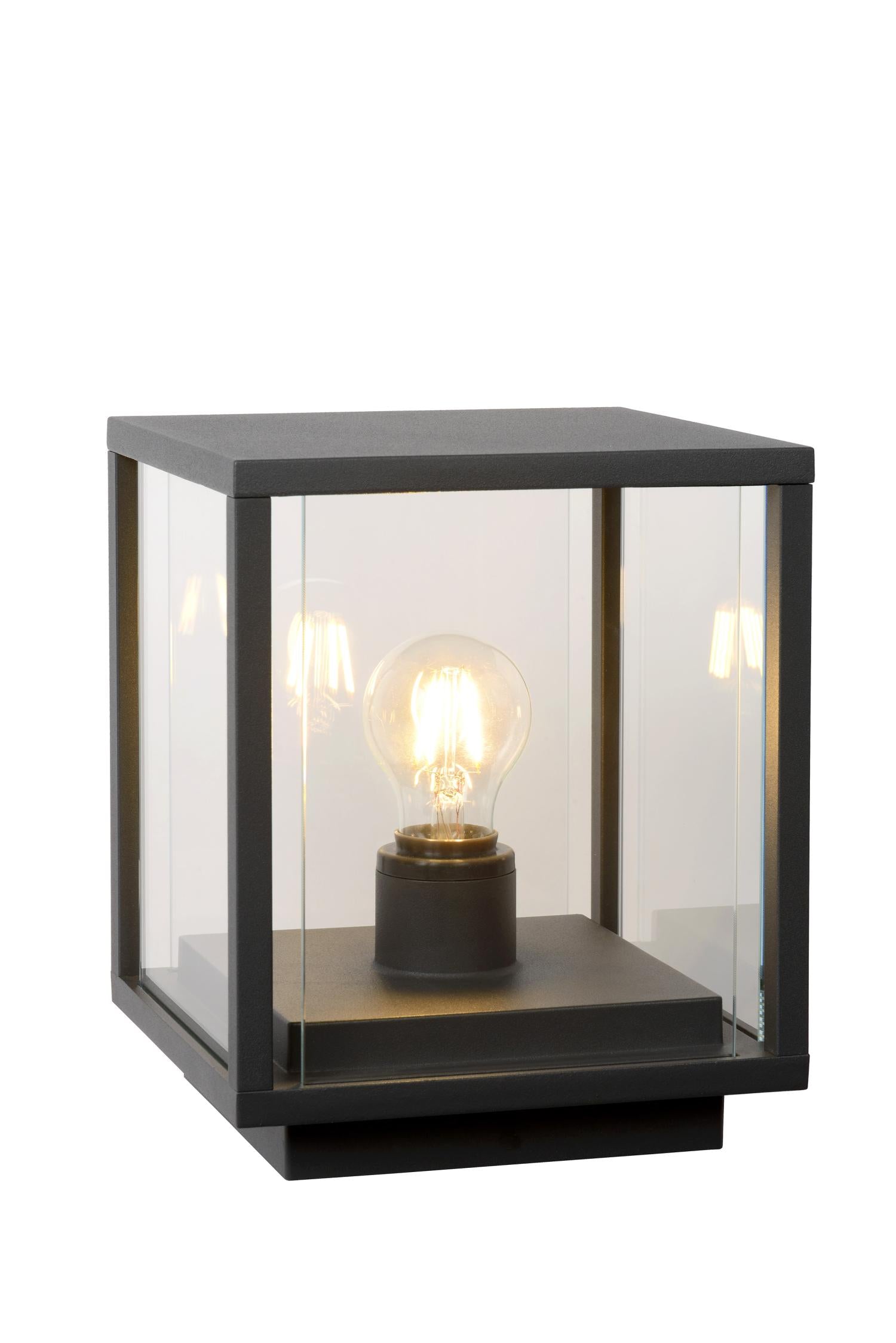 CLAIRE - Sokkellamp - 1xE27 - IP54 - Antraciet