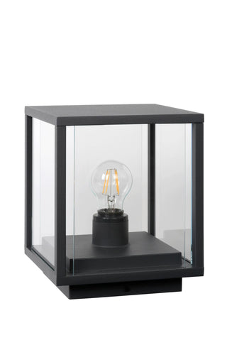 CLAIRE - Sokkellamp - 1xE27 - IP54 - Antraciet