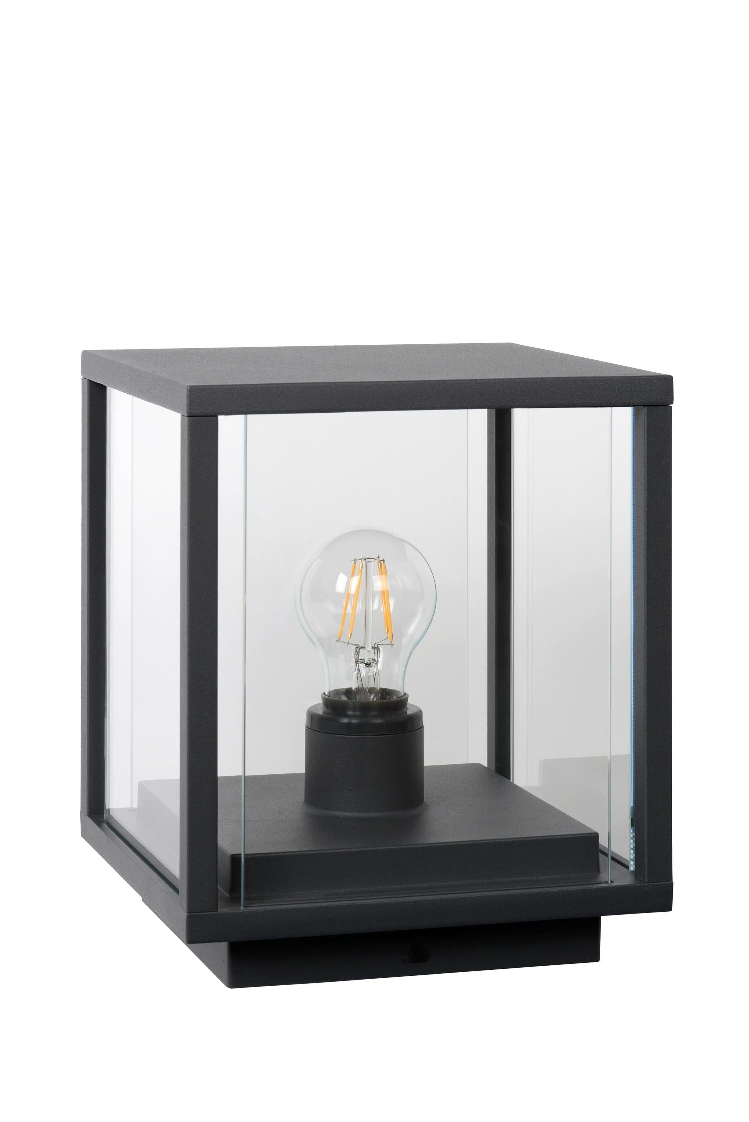 CLAIRE - Sokkellamp - 1xE27 - IP54 - Antraciet