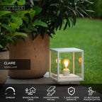 CLAIRE - Lampe socle - 1xE27 - IP54 - Blanc