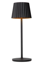 JUSTINE - Oplaadbare Tafellamp Binnen/Buiten - Accu/Batterij - LED Dimb. - 1x2W 2700K - IP54 - Met draadloos oplaadstation - Zwart
