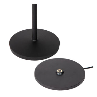 JUSTINE - Oplaadbare Tafellamp Binnen/Buiten - Accu/Batterij - LED Dimb. - 1x2W 2700K - IP54 - Met draadloos oplaadstation - Zwart