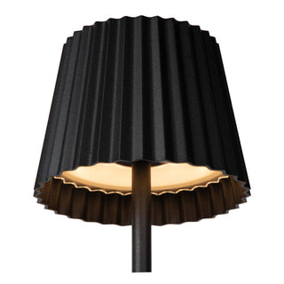 JUSTINE - Oplaadbare Tafellamp Binnen/Buiten - Accu/Batterij - LED Dimb. - 1x2W 2700K - IP54 - Met draadloos oplaadstation - Zwart