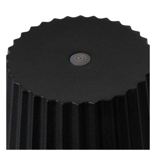 JUSTINE - Oplaadbare Tafellamp Binnen/Buiten - Accu/Batterij - LED Dimb. - 1x2W 2700K - IP54 - Met draadloos oplaadstation - Zwart