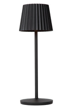 JUSTINE - Oplaadbare Tafellamp Binnen/Buiten - Accu/Batterij - LED Dimb. - 1x2W 2700K - IP54 - Met draadloos oplaadstation - Zwart