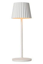 JUSTINE - Lampe de table rechargeable Intérieur/Extérieur - Batterie/Pile - LED Var. - 1x2W 2700K - IP54 - Avec station de charge sans fil - Blanc