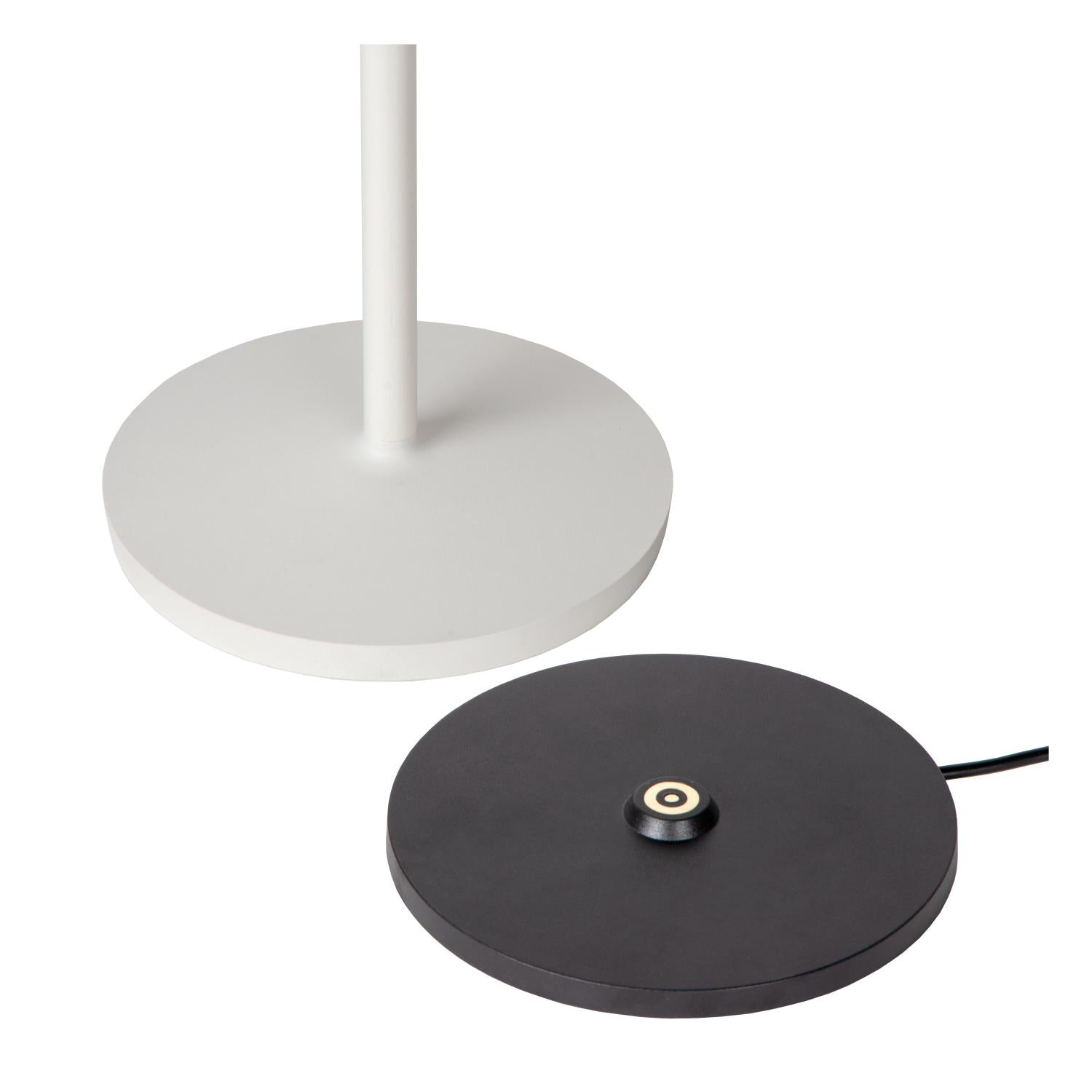 JUSTINE - Lampe de table rechargeable Intérieur/Extérieur - Batterie/Pile - LED Var. - 1x2W 2700K - IP54 - Avec station de charge sans fil - Blanc