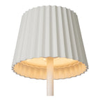 JUSTINE - Lampe de table rechargeable Intérieur/Extérieur - Batterie/Pile - LED Var. - 1x2W 2700K - IP54 - Avec station de charge sans fil - Blanc