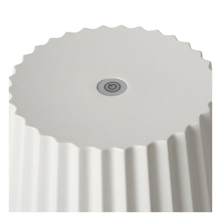 JUSTINE - Lampe de table rechargeable Intérieur/Extérieur - Batterie/Pile - LED Var. - 1x2W 2700K - IP54 - Avec station de charge sans fil - Blanc