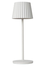 JUSTINE - Lampe de table rechargeable Intérieur/Extérieur - Batterie/Pile - LED Var. - 1x2W 2700K - IP54 - Avec station de charge sans fil - Blanc
