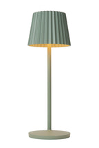 JUSTINE - Oplaadbare Tafellamp Binnen/Buiten - Accu/Batterij - LED Dimb. - 1x2W 2700K - IP54 - Met draadloos oplaadstation - Groen
