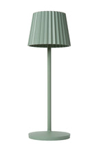 JUSTINE - Oplaadbare Tafellamp Binnen/Buiten - Accu/Batterij - LED Dimb. - 1x2W 2700K - IP54 - Met draadloos oplaadstation - Groen