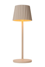 JUSTINE - Lampe de table rechargeable Intérieur/Extérieur - Batterie/Pile - LED Var. - 1x2W 2700K - IP54 - Avec station de charge sans fil - Beige