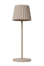JUSTINE - Lampe de table rechargeable Intérieur/Extérieur - Batterie/Pile - LED Var. - 1x2W 2700K - IP54 - Avec station de charge sans fil - Beige