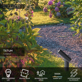 TATUM - Spot de jardin - LED - 1x4,5W 3000K - IP65 - Anthracite