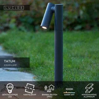 TATUM - Sokkellamp - LED - 1x5W 3000K - IP65 - Antraciet