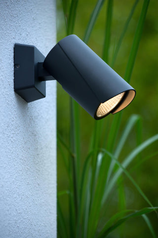 MANAL - Wandspot / Wandlamp Binnen/Buiten - LED - 1x13W 3000K - IP65 - Antraciet