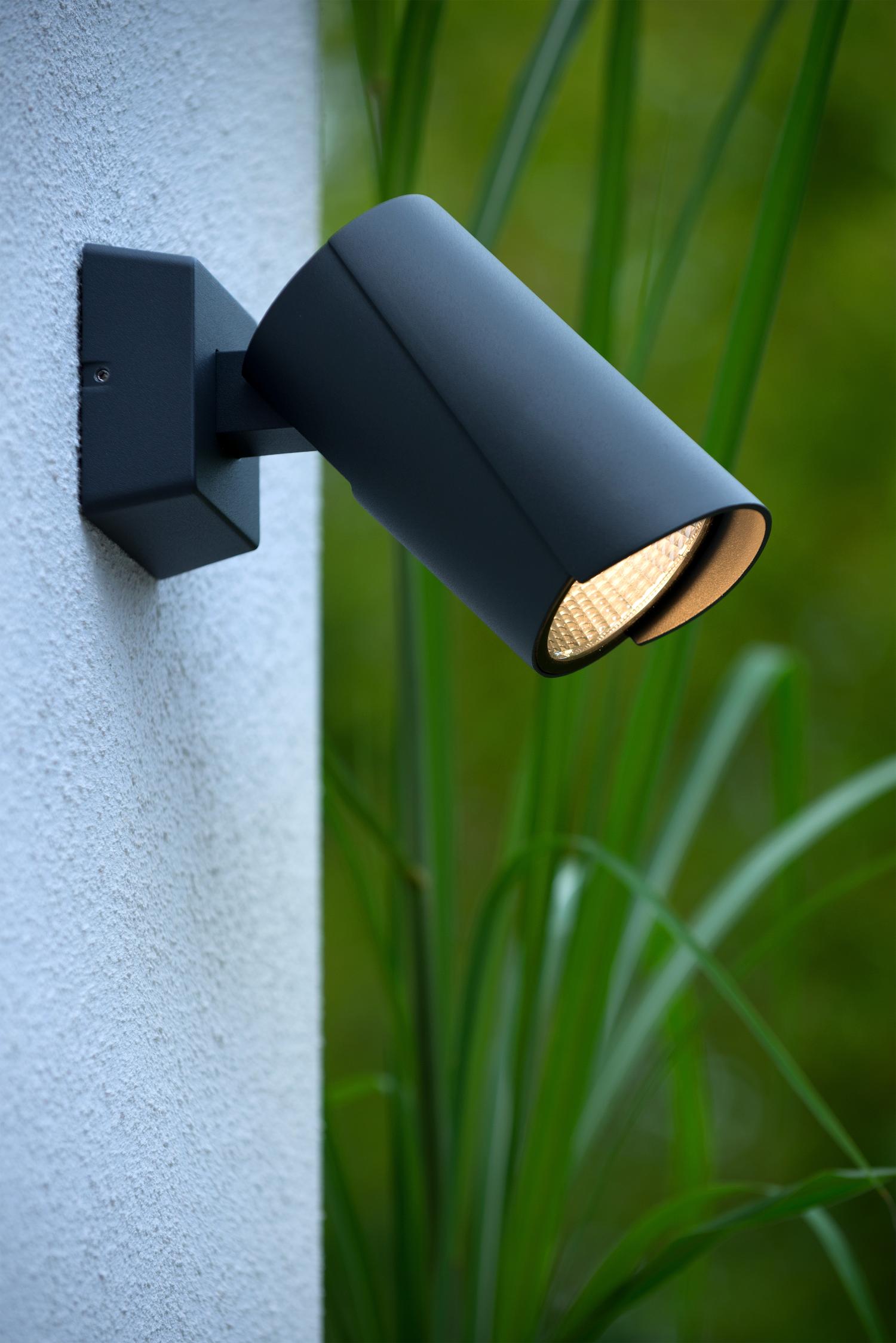 MANAL - Wandspot / Wandlamp Binnen/Buiten - LED - 1x13W 3000K - IP65 - Antraciet