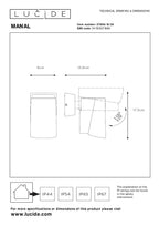 MANAL - Wandspot / Wandlamp Binnen/Buiten - LED - 1x13W 3000K - IP65 - Antraciet
