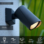 MANAL - Wandspot / Wandlamp Binnen/Buiten - LED - 1x13W 3000K - IP65 - Antraciet