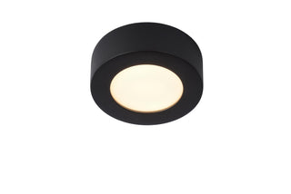 BRICE-LED - Plafonnier Salle de bain - Ø 11,7 cm - LED Var. - 1x8W 3000K - IP44 - Noir