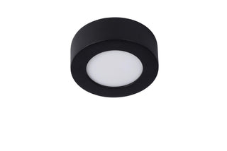BRICE-LED - Plafonnier Salle de bain - Ø 11,7 cm - LED Var. - 1x8W 3000K - IP44 - Noir