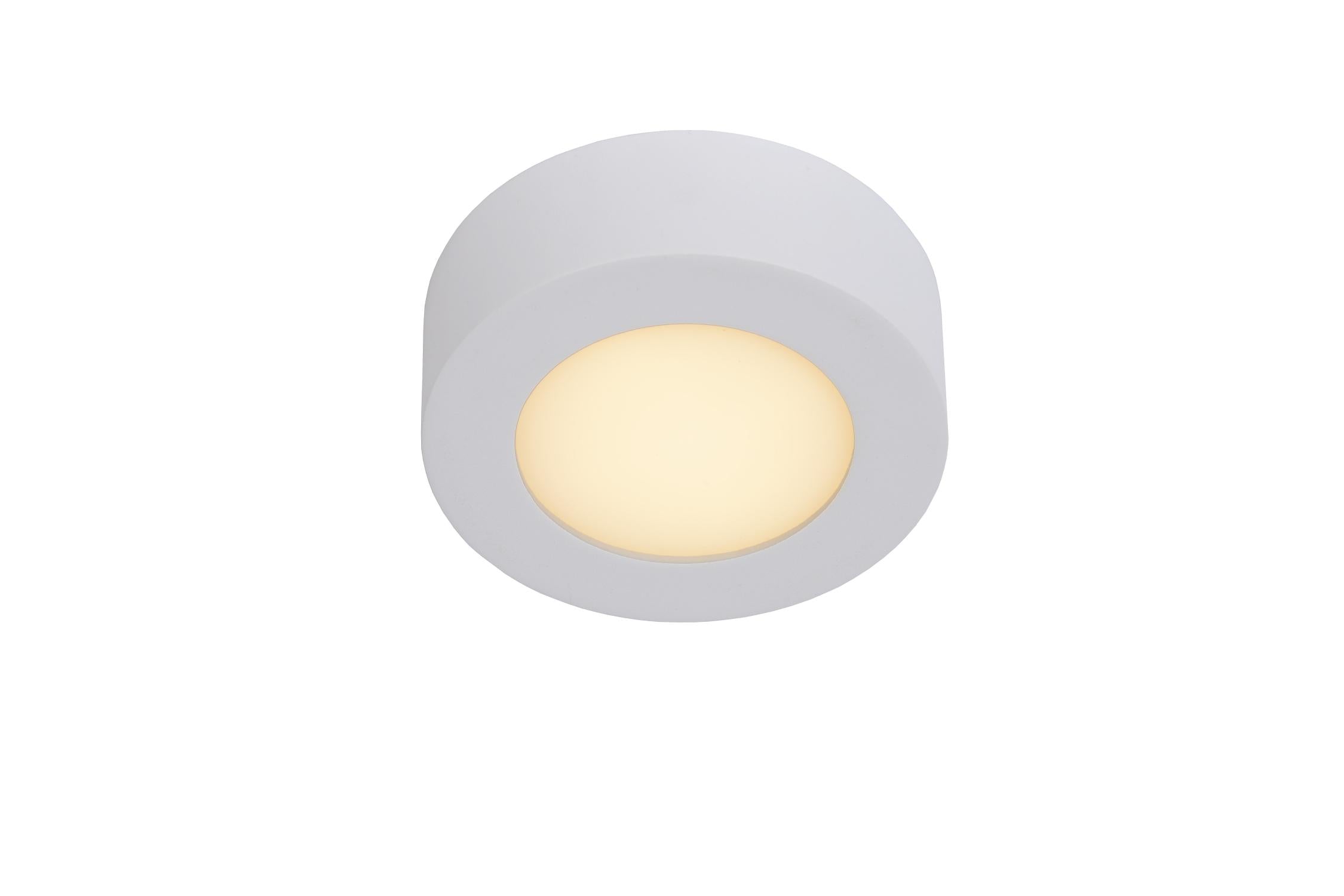 BRICE-LED - Plafonnière Badkamer - Ø 11,7 cm - LED Dimb. - 1x8W 3000K - IP44 - Wit