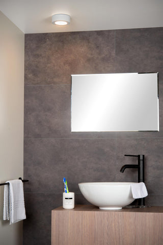 BRICE-LED - Plafonnière Badkamer - Ø 11,7 cm - LED Dimb. - 1x8W 3000K - IP44 - Wit