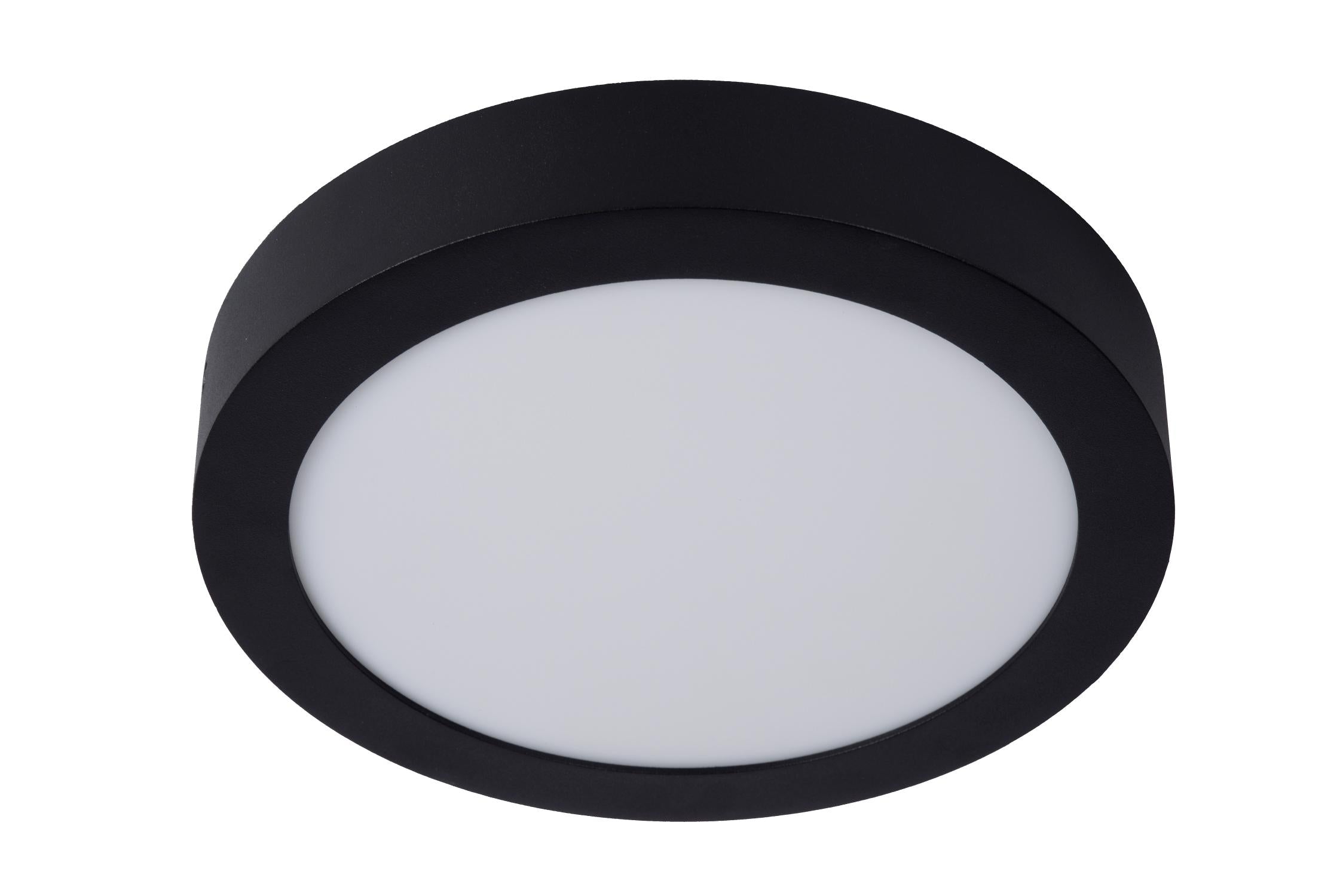 BRICE-LED - Ceiling light Bathroom - Ø 24 cm - LED Dimmable - 1x15W 3000K - IP44 - Black