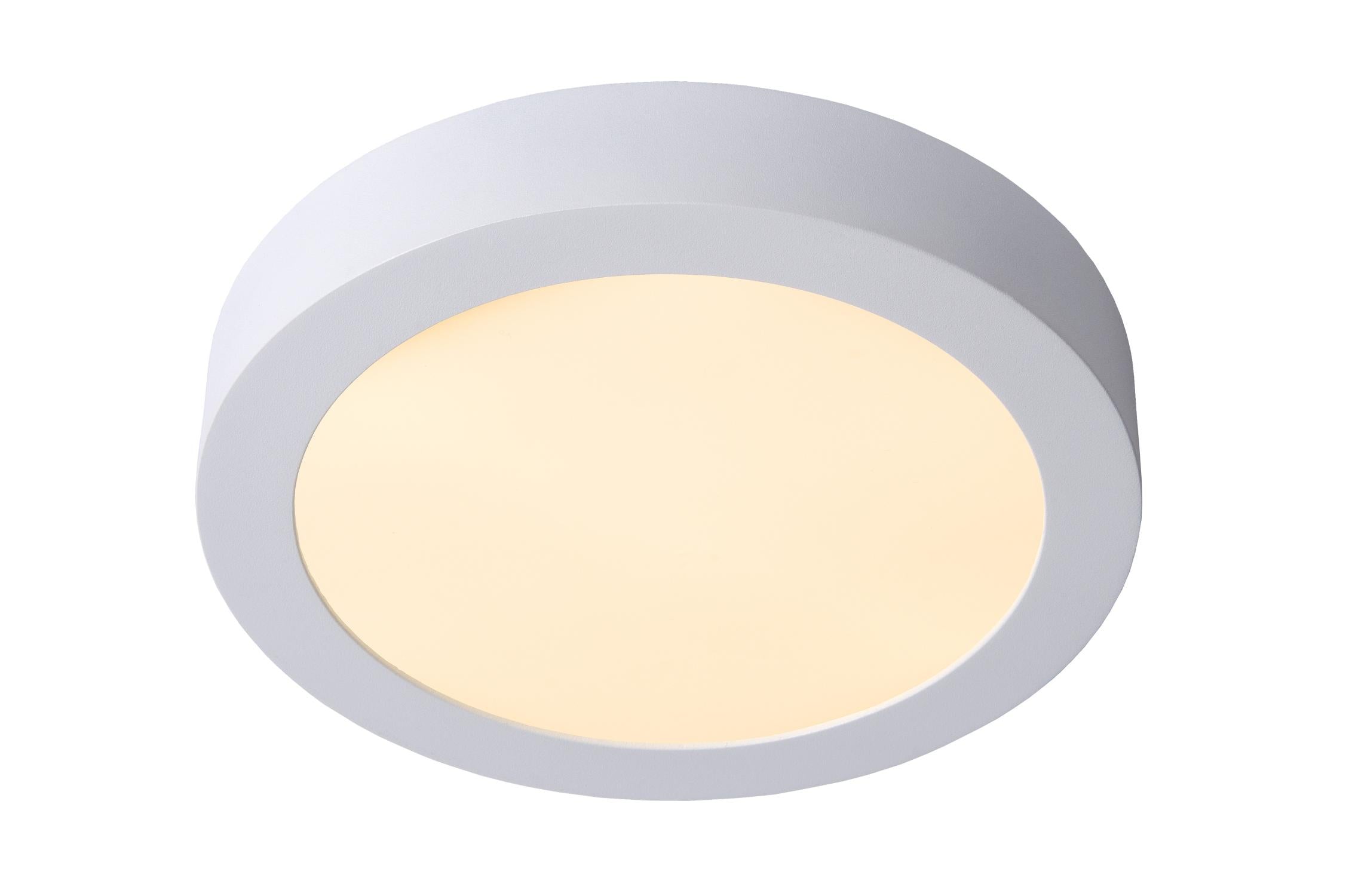 BRICE-LED - Plafonnier Salle de bain - Ø 24 cm - LED Var. - 1x15W 3000K - IP44 - Blanc