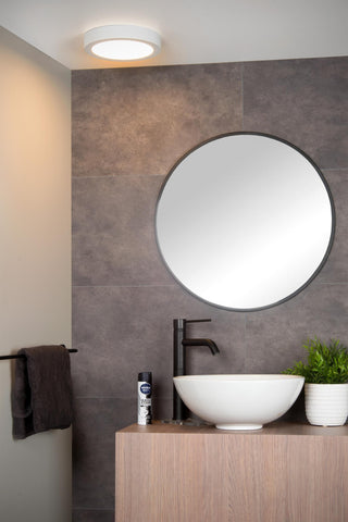BRICE-LED - Plafonnier Salle de bain - Ø 24 cm - LED Var. - 1x15W 3000K - IP44 - Blanc