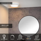 BRICE-LED - Plafonnier Salle de bain - Ø 24 cm - LED Var. - 1x15W 3000K - IP44 - Blanc