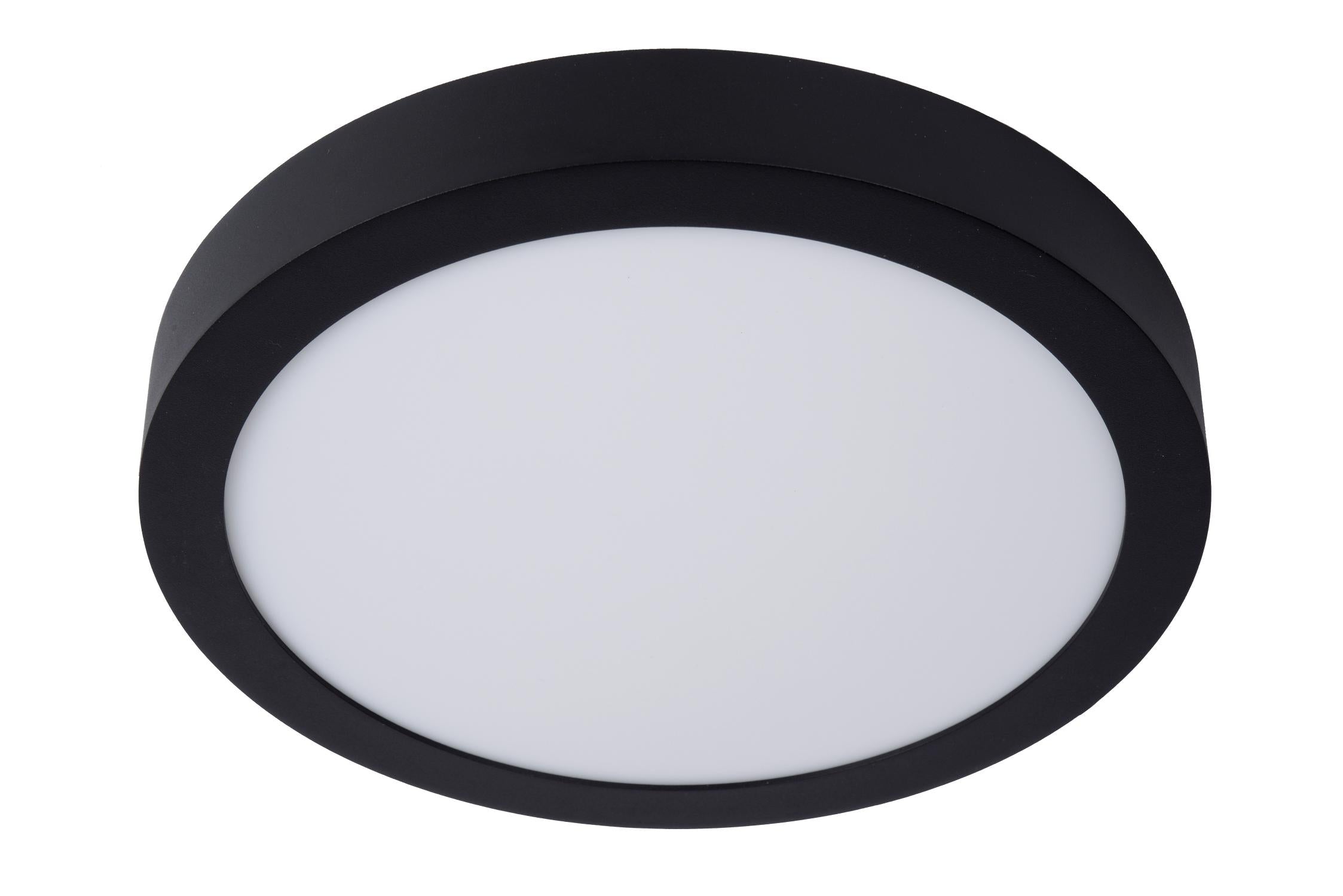 BRICE-LED - Plafonnier Salle de bain - Ø 30 cm - LED Var. - 1x30W 3000K - IP44 - Noir