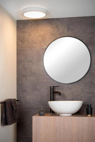 BRICE-LED - Plafonnière Badkamer - Ø 30 cm - LED Dimb. - 1x30W 3000K - IP44 - Wit